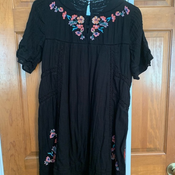 Free People Embroidered Smocked Victorian Dress - Picture 2 of 6